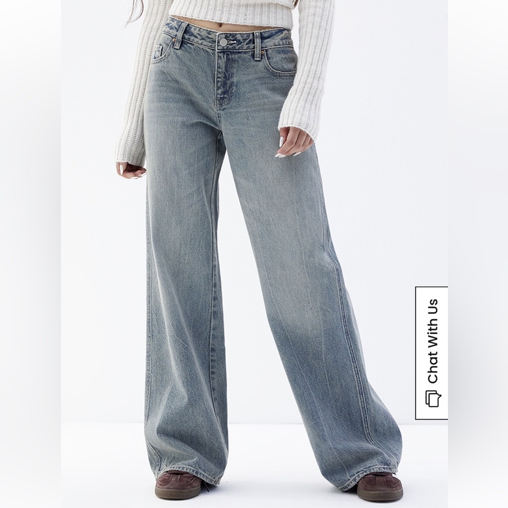 Pacsun low rise baggy jeans. They’re viral on TikTok right now!!